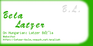 bela latzer business card